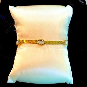 Costume Gold Bracelet with faux diamonds